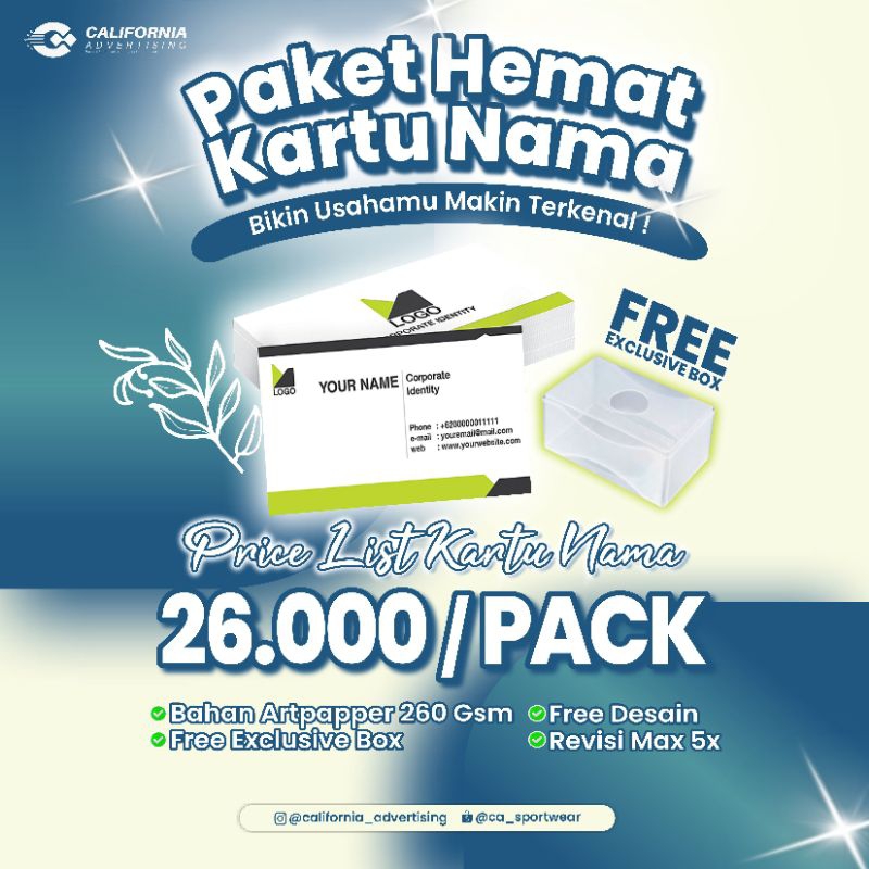 

PAKET HEMAT KARTU NAMA UNTUK USAHA KANTOR TERMURAH BAHAN TEBAL