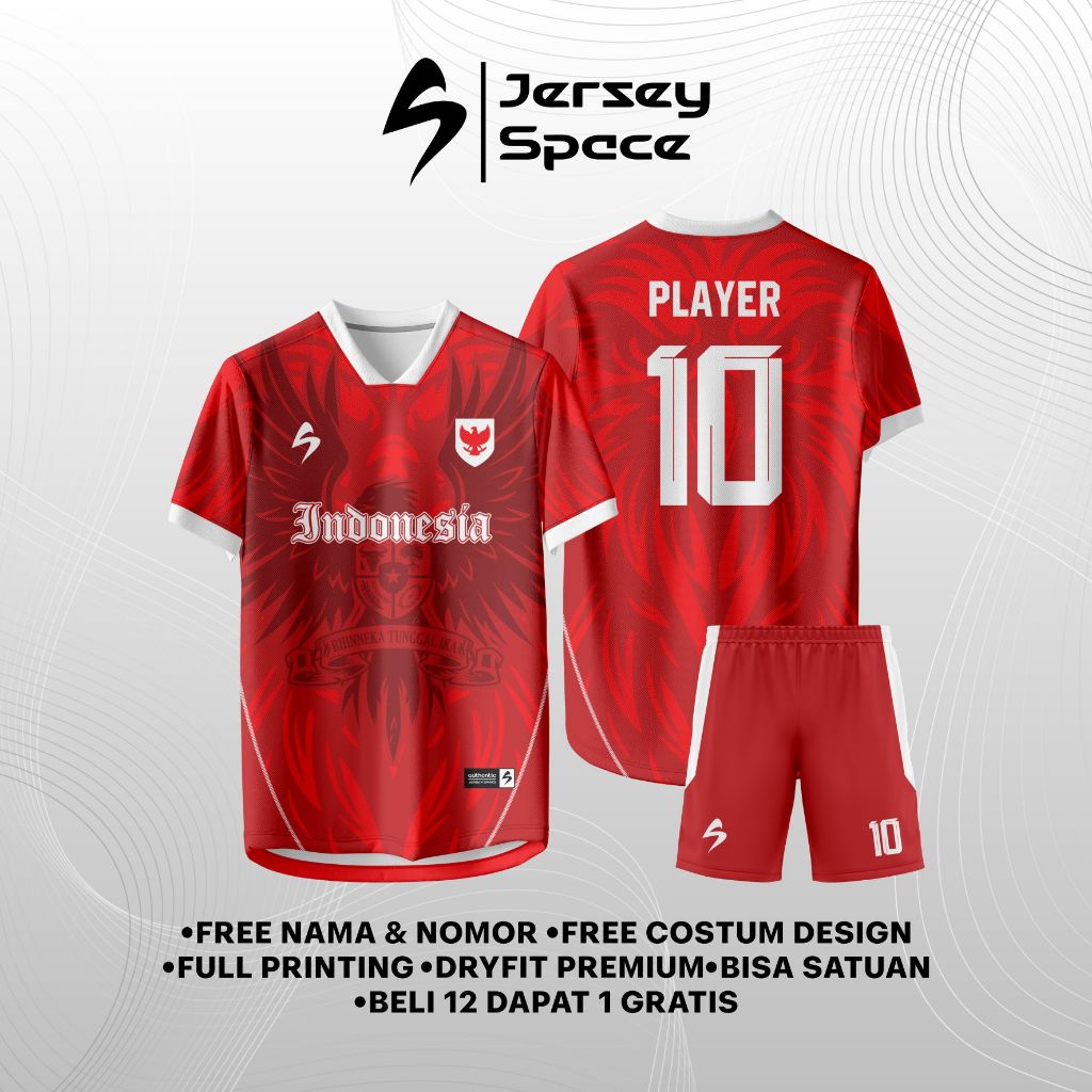 JS65 - Jersey Futsal Sepakbola Full Printing Costum Design Free Tambah Nama Nomor Logo dan Sponsor