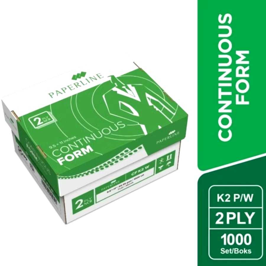 

Paperline Continuous Form Kertas Komputer 2 ply NCR PRS 9.5 x 11 inch
