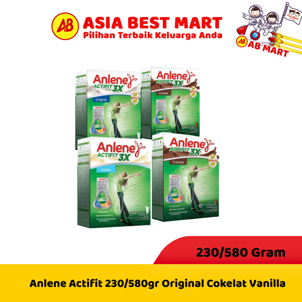 

Anlene Actifit 580 gr Original Cokelat Vanilla Susu Bubuk Dewasa Tulang Tinggi Kalsium Protein