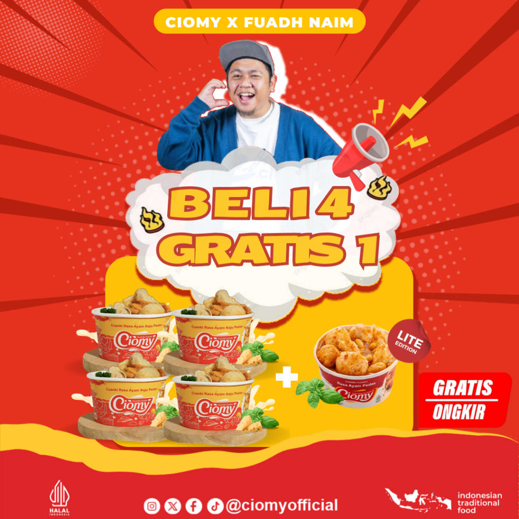 

Bundling 4 Cuanki Cheese Cup Reguler + 1 Spicy Lite