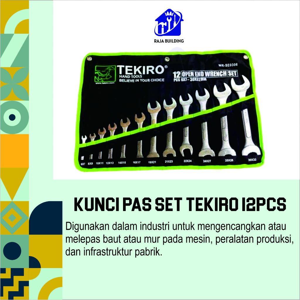 Kunci Pas Tekiro set / Set Kunci Inggris TEKIRO / Set Kunci Kombinasi TEKIRO / Set Kunci Pas TEKIRO