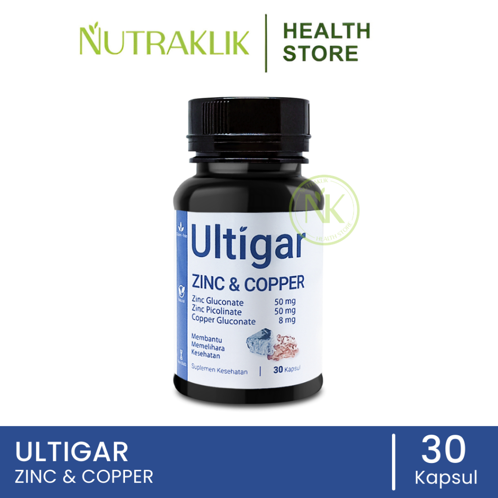 ULTIGAR ZINC & COPPER ISI 30 & 100 KAPSUL - SUPLEMEN KESEHATAN
