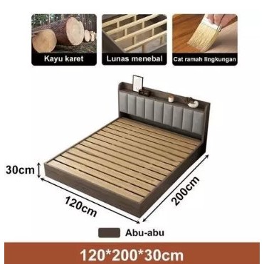 ( GARANSI 12 BULAN ) KAYU KEMUNING DIPAN LANTAI TEMPAT TIDUR KAYU ASLI TEMPAT TIDUR KAYU TEMPAT TIDU