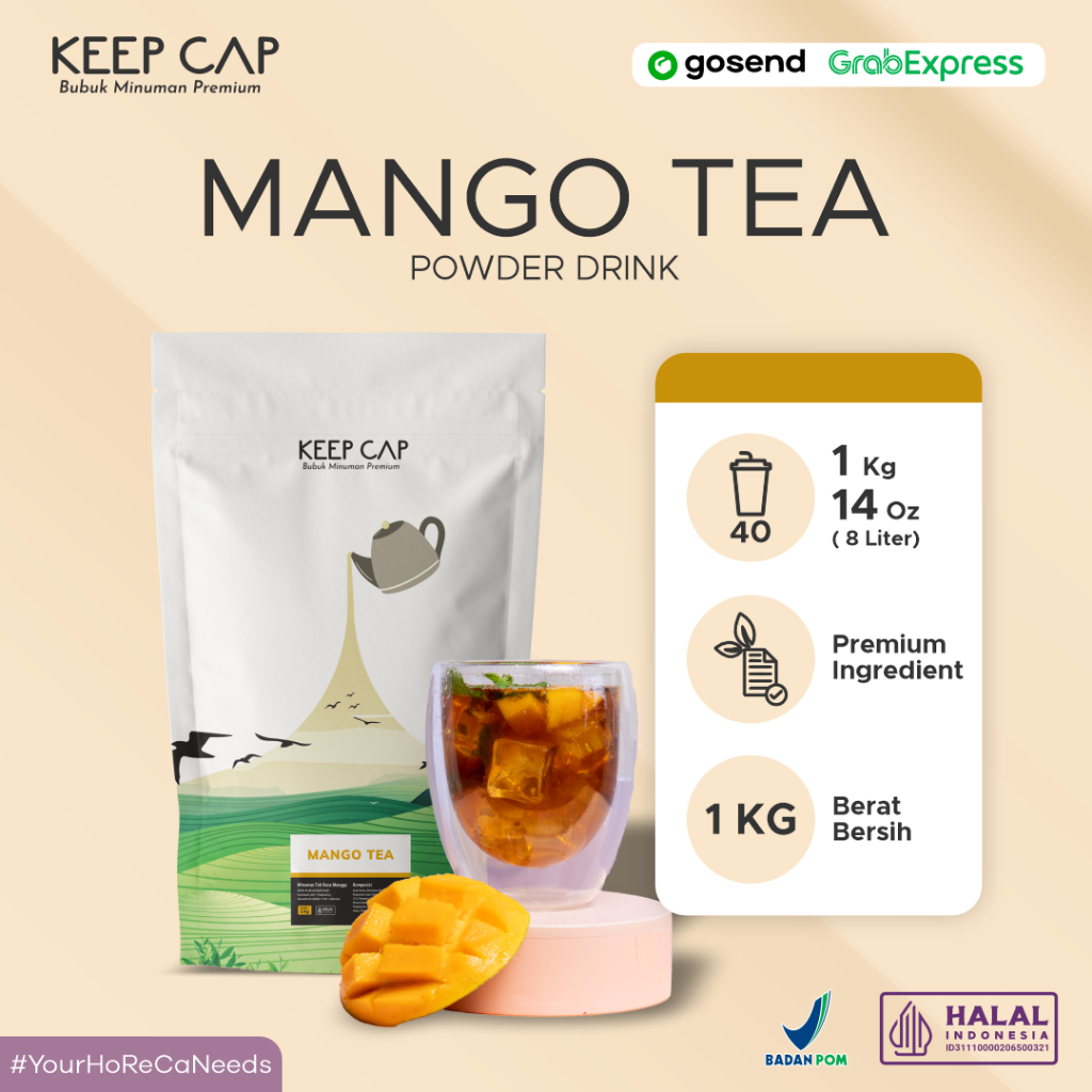 

Keep Cap Powder Drink Mango Tea - Bubuk Minuman Teh Mangga