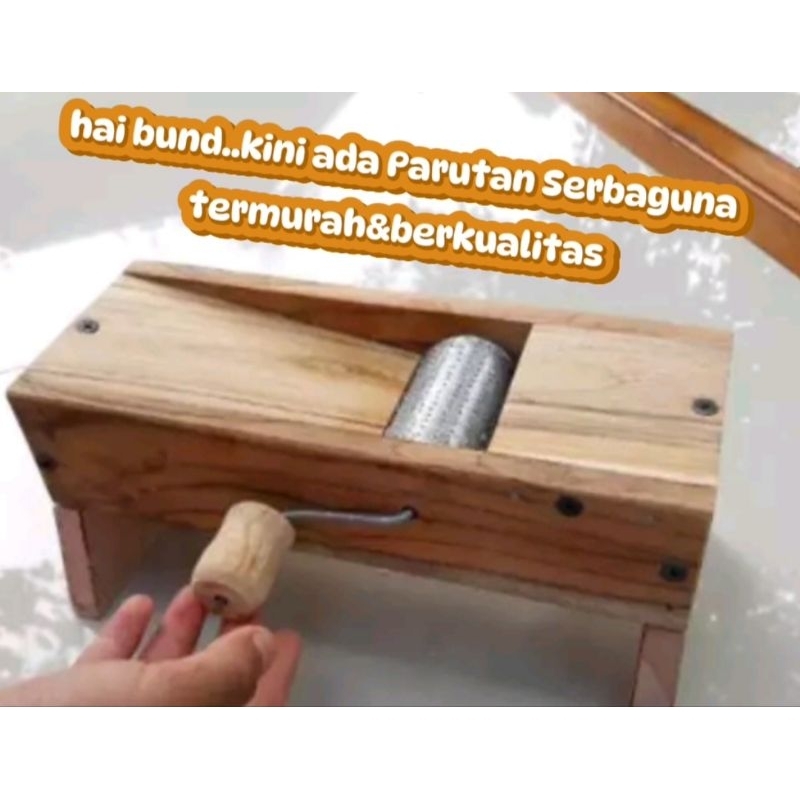 parutan nanas - parutan kelapa - parutan serbaguna -  Peralatan - Kayu -  Kitchenware - Stainless