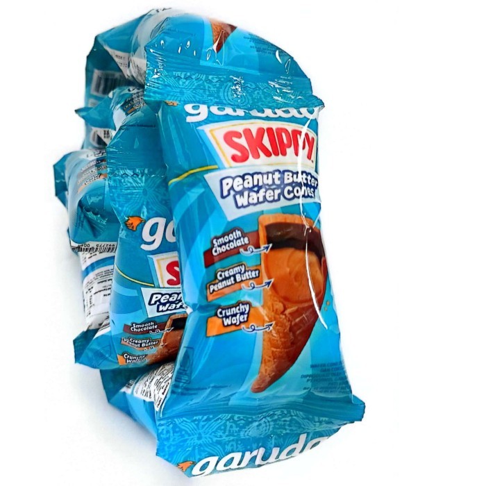 

RB [ BERKAH ] Garuda Skippy Renceng Isi 10x15gr Peanut Butter Wafer Cones Skippy Mini Ball Selai