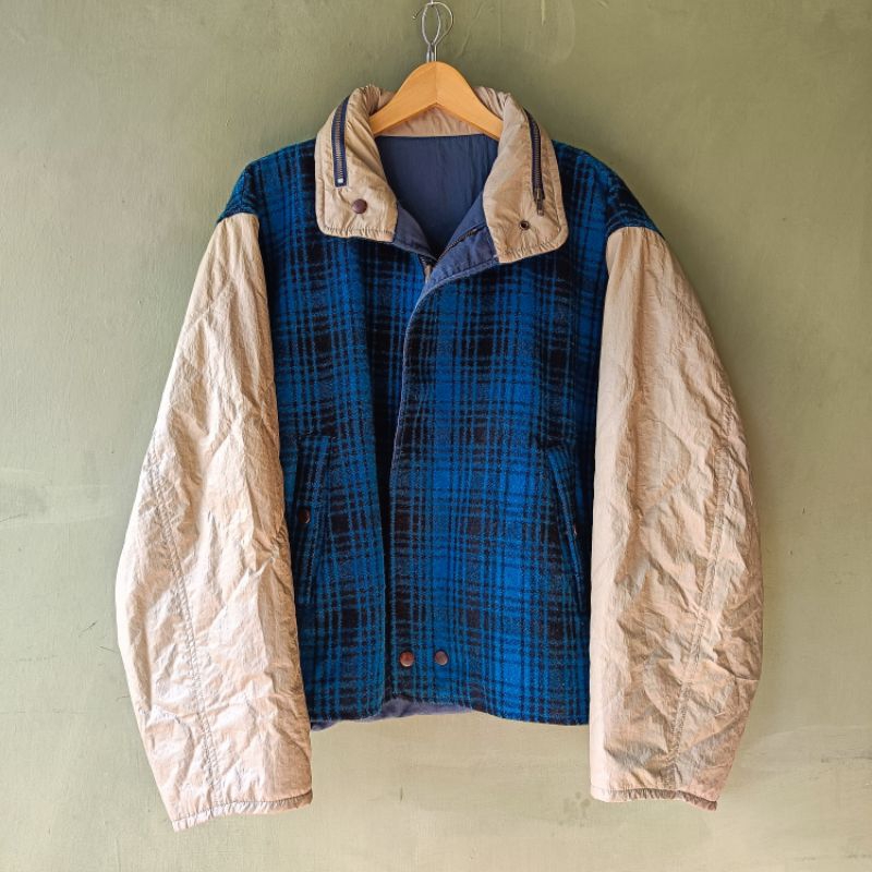 JAKET WOOL BOXY REVERSIBLE MARINA DELREY JAKET TARTAN BOXY JAKET BOXY WOOL