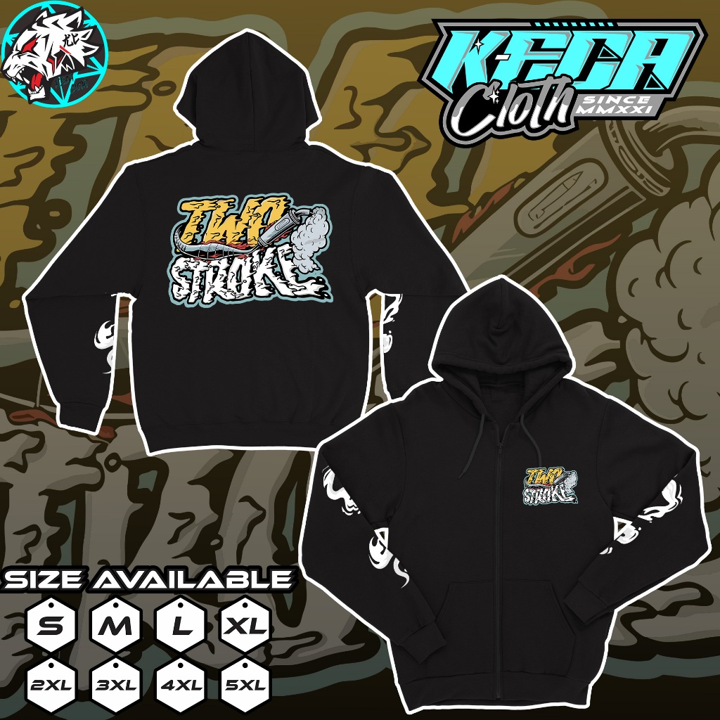 Jaket Zipper 2 Stroke Racing Two Tak - Hoodie 2 Tak 2Stroke Fiz R Ninja Yamaha Rx King CB Motor Here
