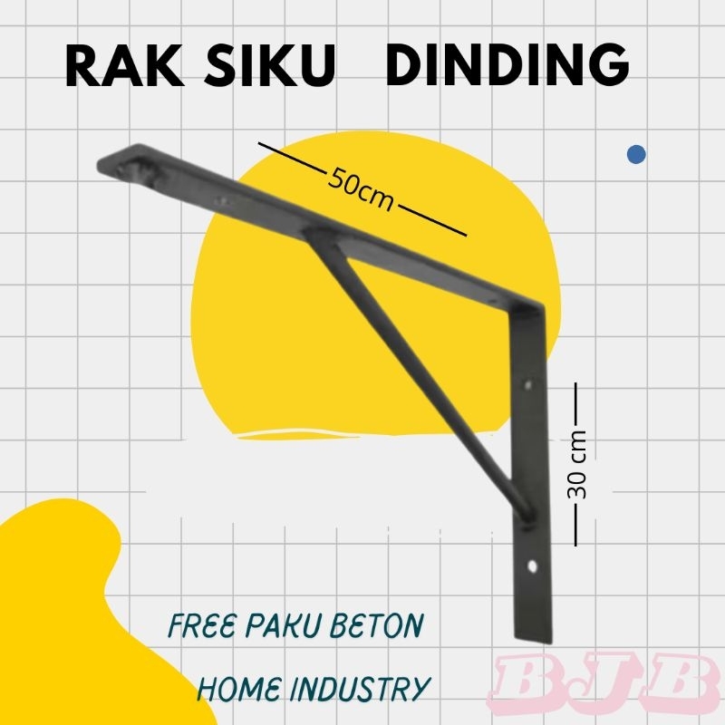 BESI SIKU AMBALAN PENYANGGA RAK DINDING BRACKET BESI RAK DINDING