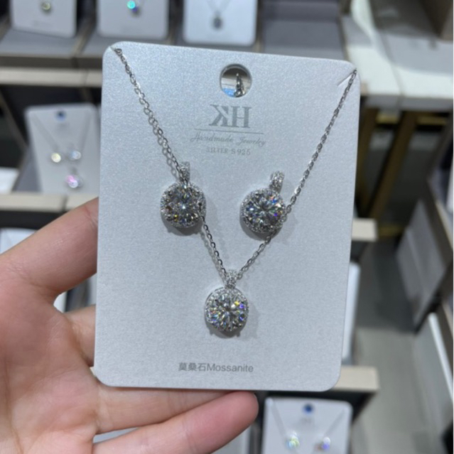 set kalung dan anting perak