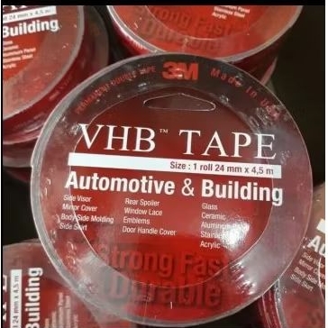 

double tape - double tip merah - perekat original 3m - 12mm x 4,5 m