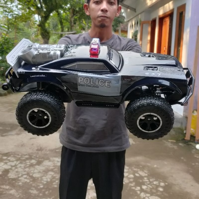Rc Jeep Jumbo 1:10 Anti Air Offroad Dodge mobil polisi