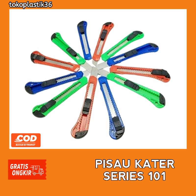 

pisau cutter / kater series 101 pembelian per 1 pcs /Warna Random /