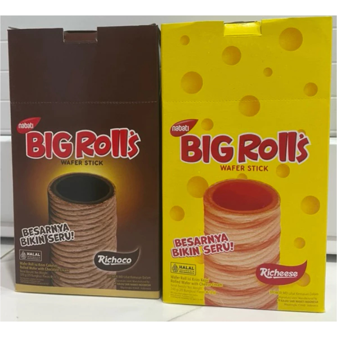 

BIG ROLLS WAFER STICK @16g / NABATI BIG ROLLS WAFER STICK 20 PCS 1 BOX all varian
