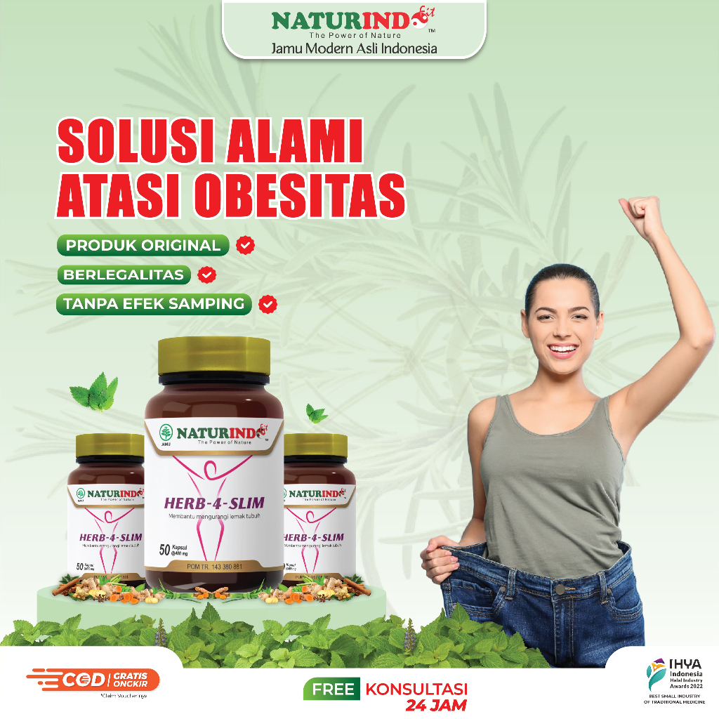 Jamu Pelangsing Alami Penurun Berat Badan Herbal Diet Pelangsing Badan Peluntur Lemak Herbaslim Natu