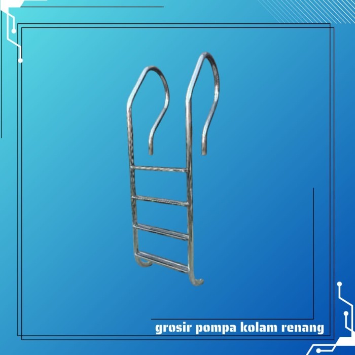 Tangga Kolam Renang 4 Trap Lokal / Tangga Kolam Bahan Stainless Anti Karat