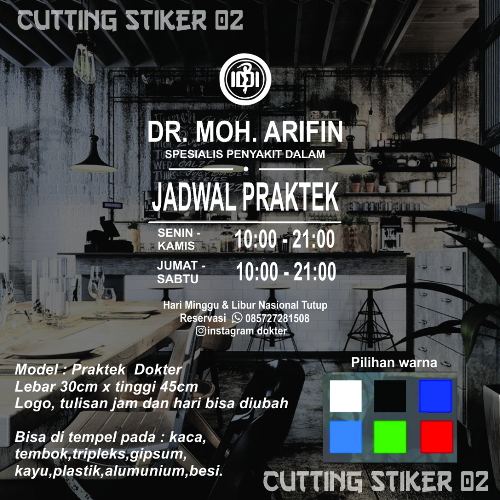 

Stiker Kaca Sticker Dinding Cafe Open Hour Jadwal Buka Tutup Coffee Shop Kafe Cutting Anti Air