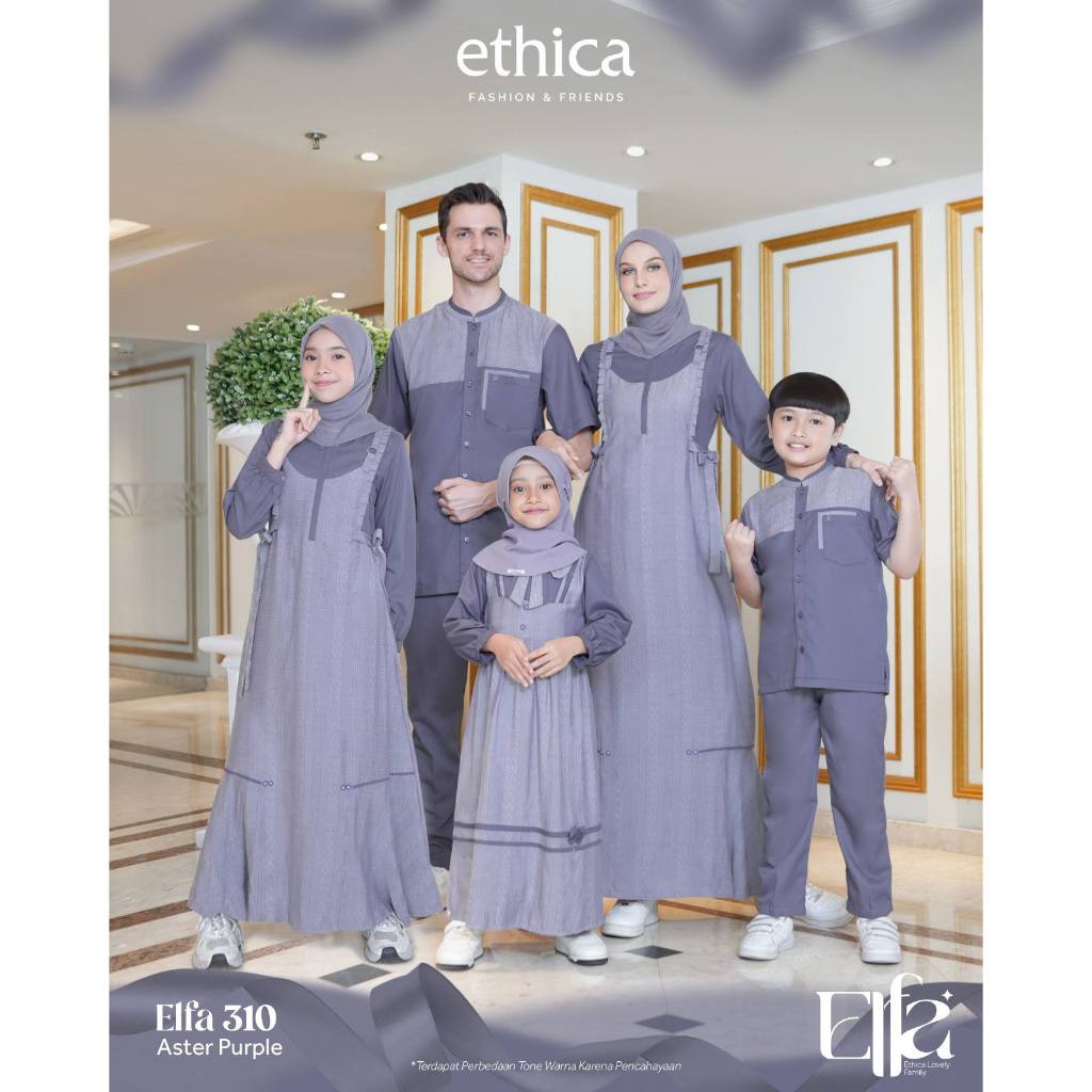 Sarimbit Ethica Elfa 310 Aster Purple, Kahfi 361, Ayumi 538, Kahfi Kids 261, Ayumi Kids 49