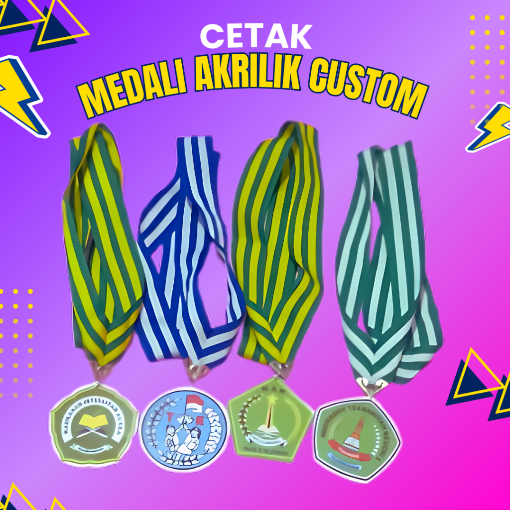Medali akrilik custom 2 sisi