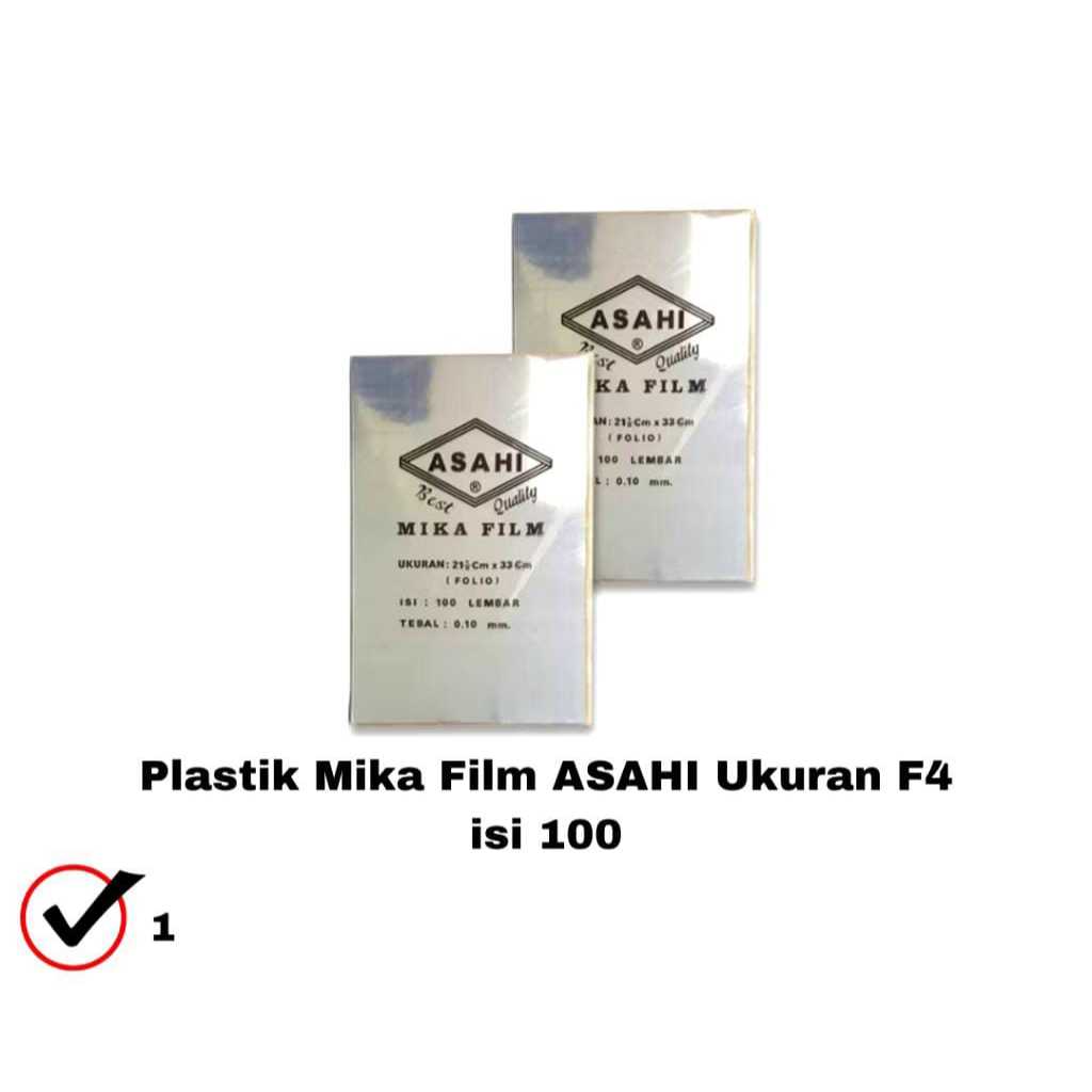 

Plastik Mika Asahi Mika Jilid isi 100 Lembar Ukuran F4 / Plastik Jilid F4