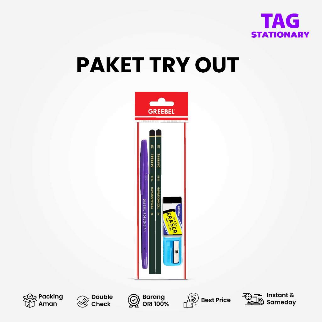 

GREEBEL Paket Alat Tulis / PAKET TRY OUT / Timur Agung Grosir
