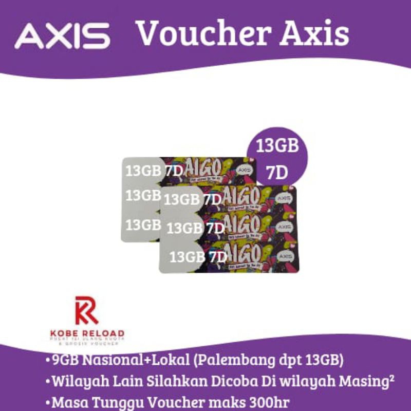 Voucher Axis Aigo 23GB (25GB) 7hr
