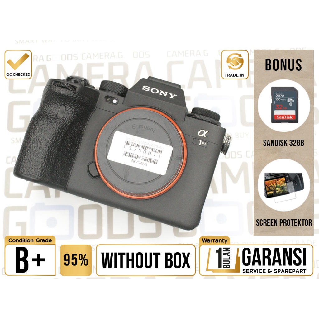 Sony Alpha A1 Full Frame Camera  - Grade B+ - CS250015 Kamera Profesional Digital Mirrorless Used Se