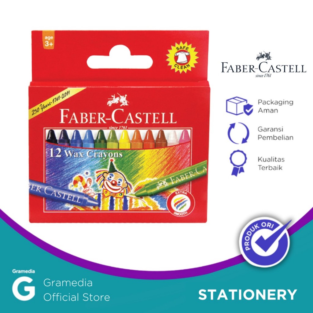 

Crayon Faber Castell Wax Crayon Regular 12 Warna