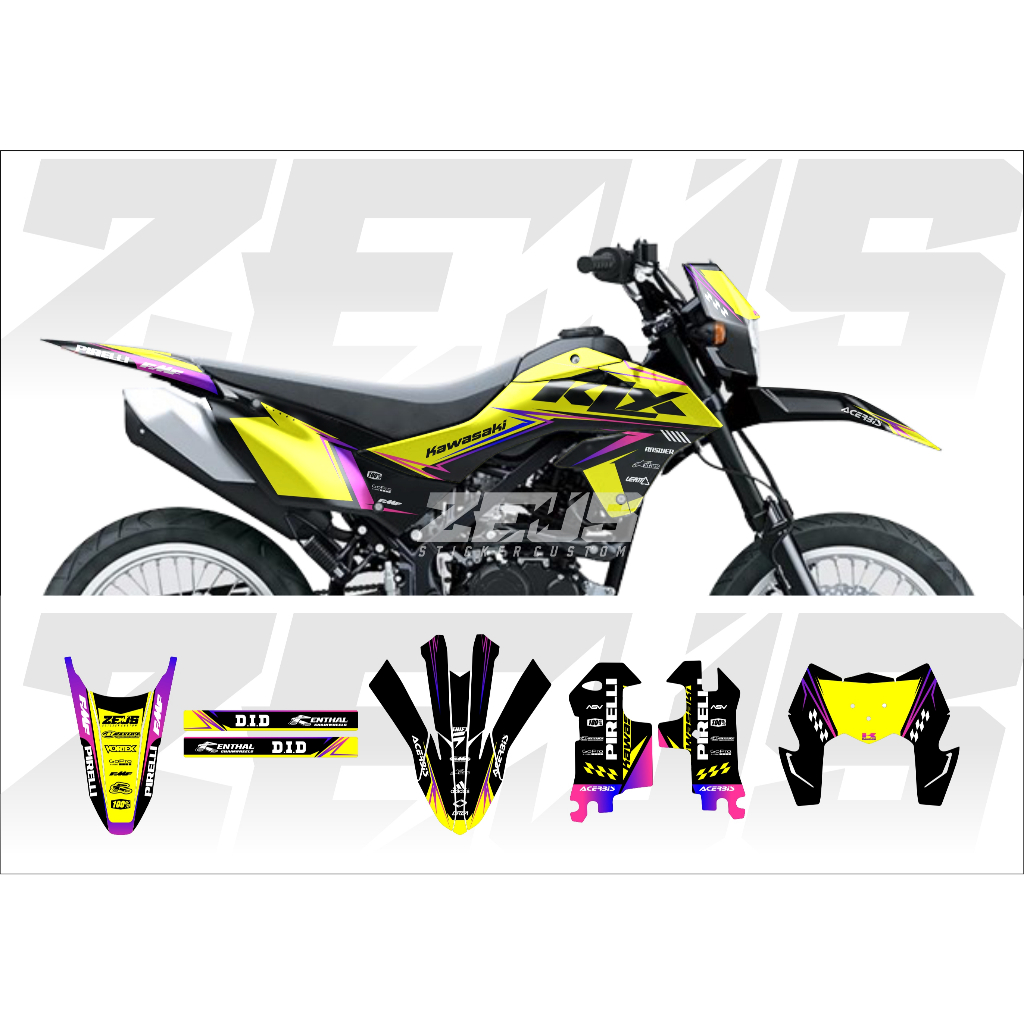 Decal Sticker - Stiker Dekal Klx 150 SM SE 2023 Zs 1