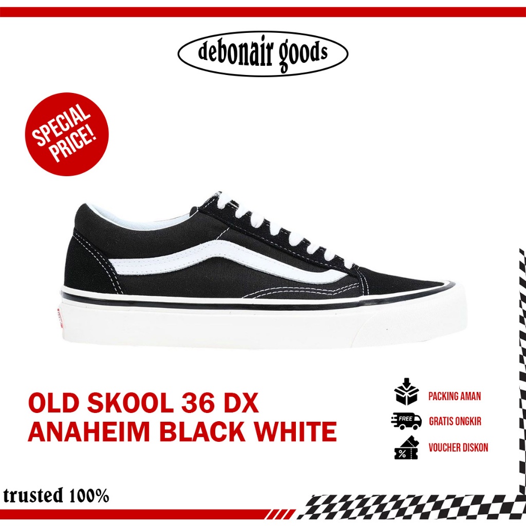 OLD SKOOL STYLE 36 DX ANAHEIM FACTORY BLACK WHITE