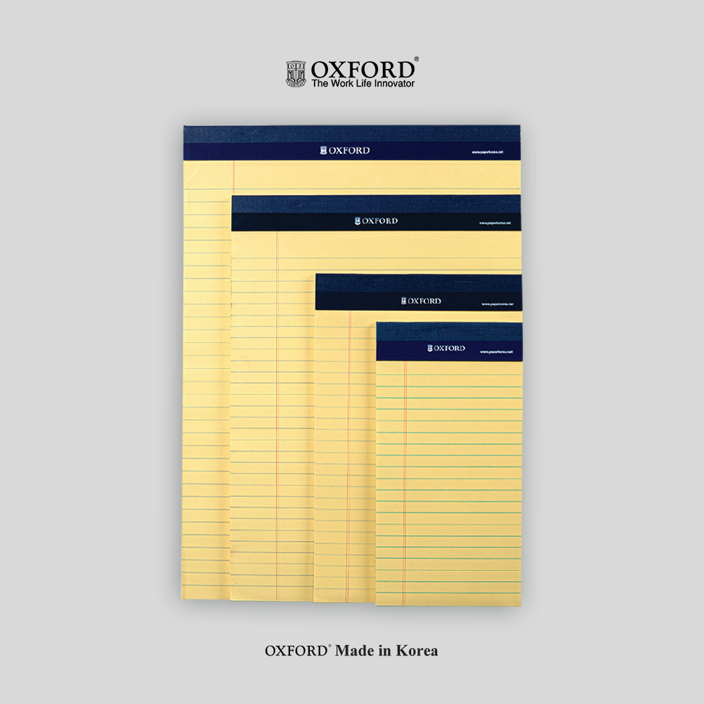 

Oxford Legal Pad Yellow Ukuran A4/B5/A5/Mini – Notepad Premium Sobek Atas