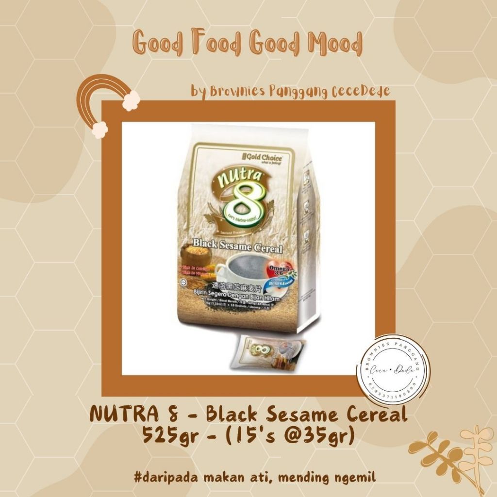 

NUTRA 8 BLACK SESAME CEREAL / Bubuk Black Sesame Cereal