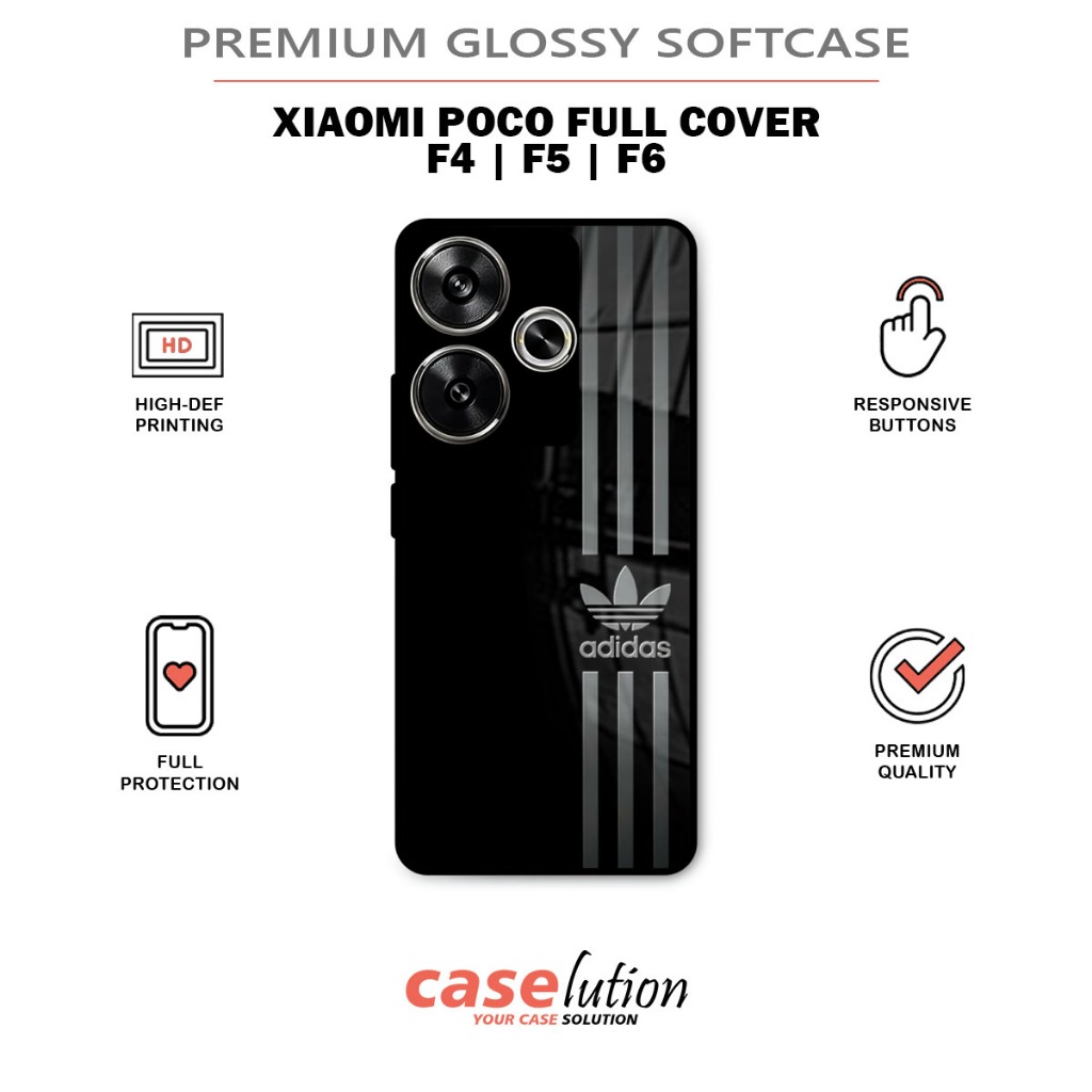 Glossy Softcase For XIAOMI POCO F4 | F5 | F6 [Adidas]