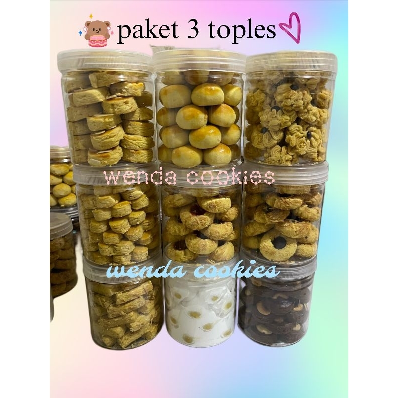 

paket kue lebaran 3 toples bebas pilih (600ml) (baca deskripsi)