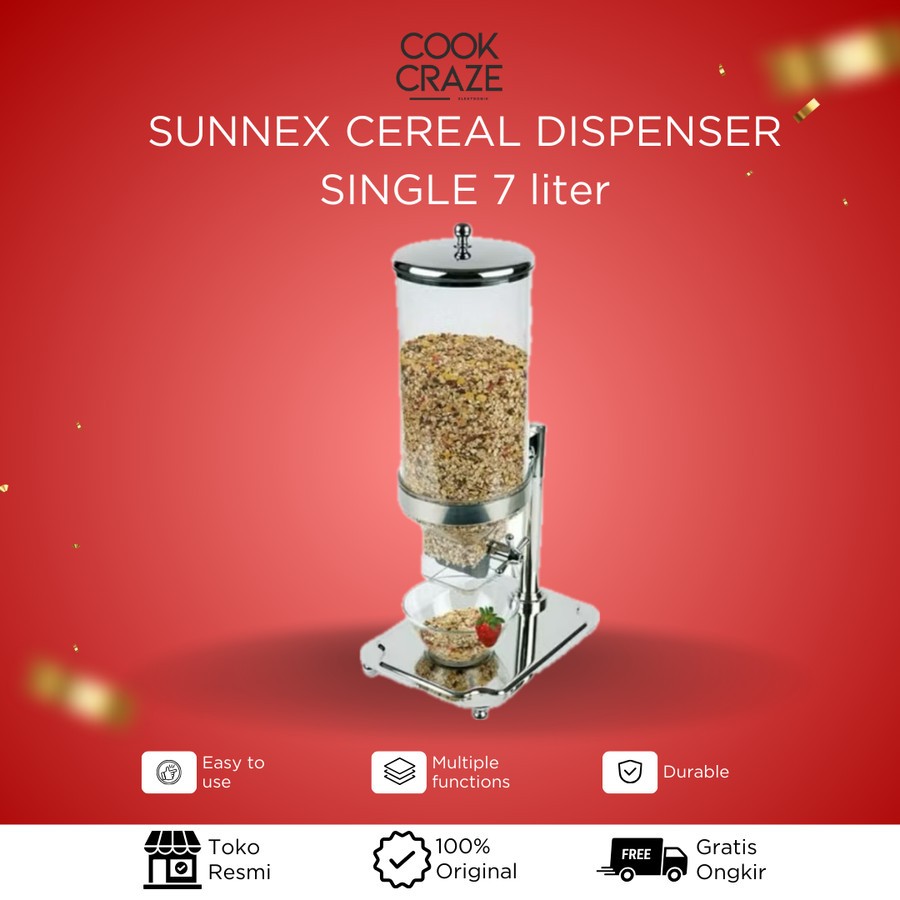 SUNNEX CEREAL DISPENSER SINGLE 7 liter