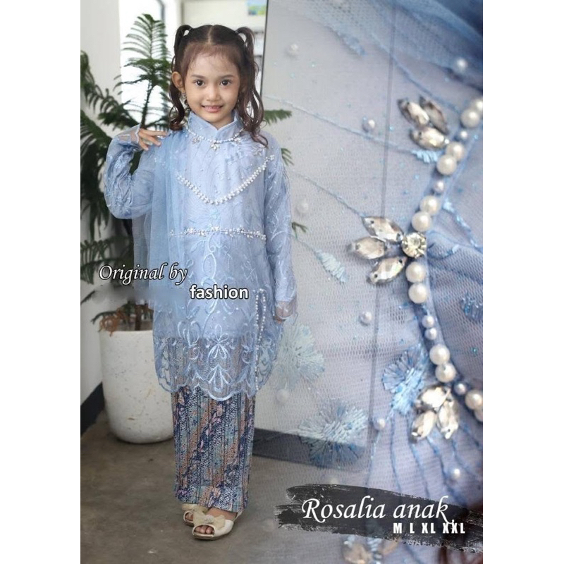 Baju Setelan Kebaya Anak Perempuan Modern Tille Rok Span Prisket/Kebaya Perempuan Pesta/Kebaya Anak 
