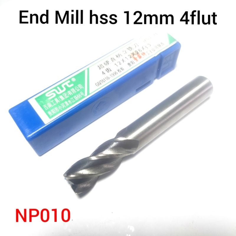 End Mill hss 12mm flut Enmil mata bor frais pisau cutter Milling BUKAN mata bor carbide insert