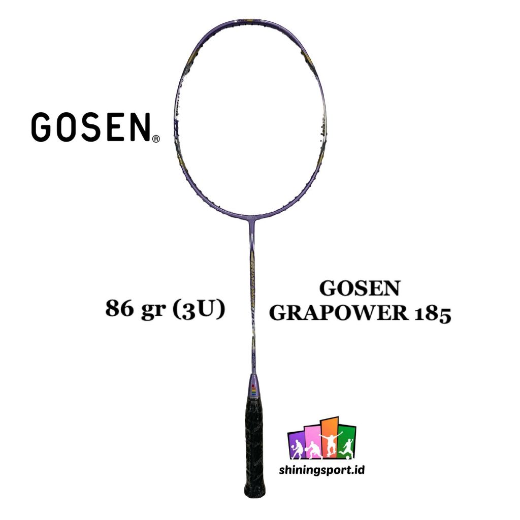 Raket Badminton Gosen Grapower 185 (+ Free Kaos & Towel Grip 2 pcs)
