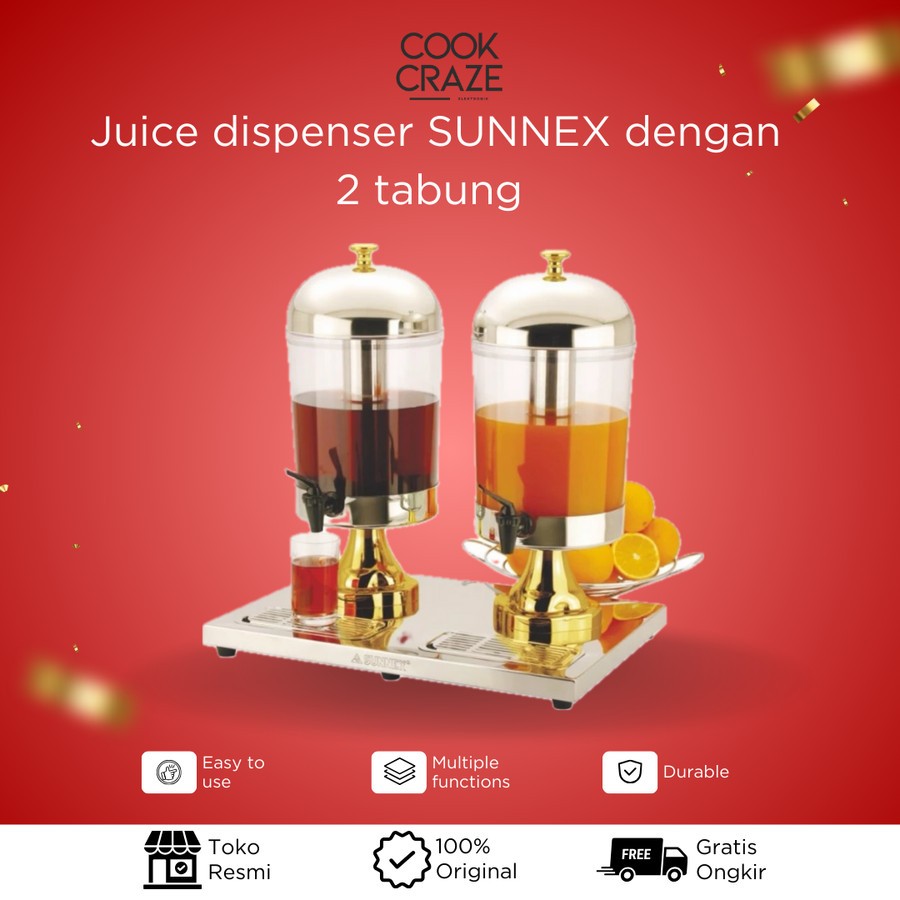 SUNNEX JUICE DISPENSER 8 LITER DOUBLE