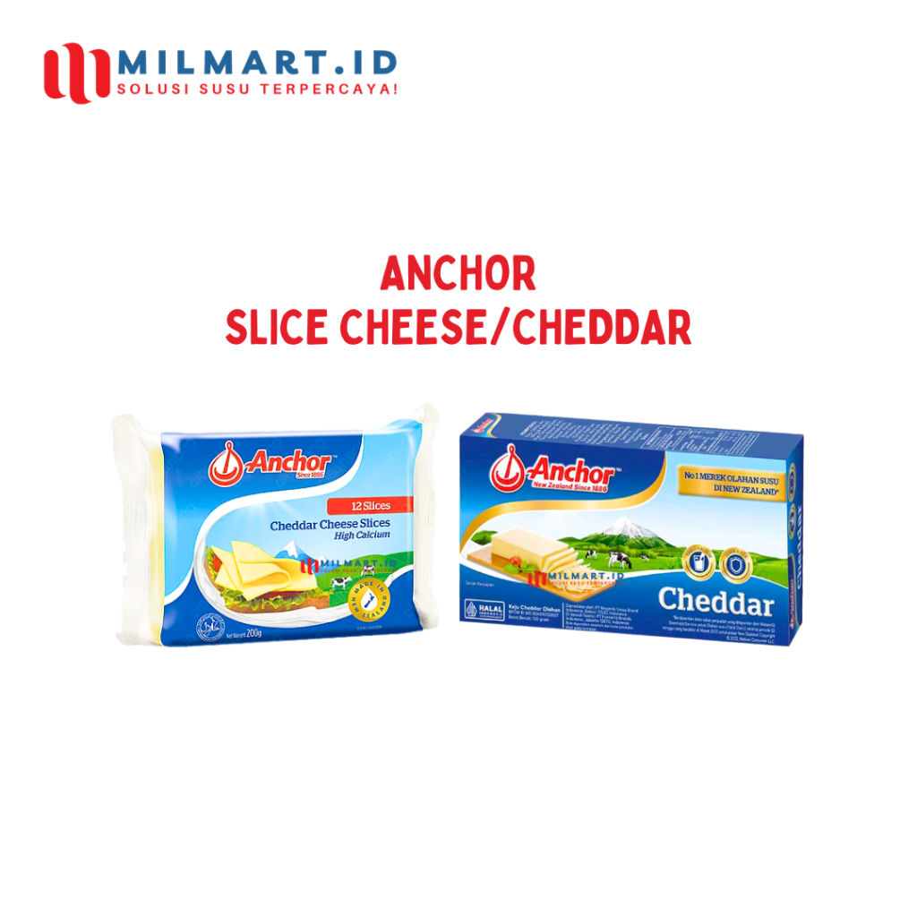 

ANCHOR CHEDDAR 150G KEJU SLICE CHEESE ISI 12'S