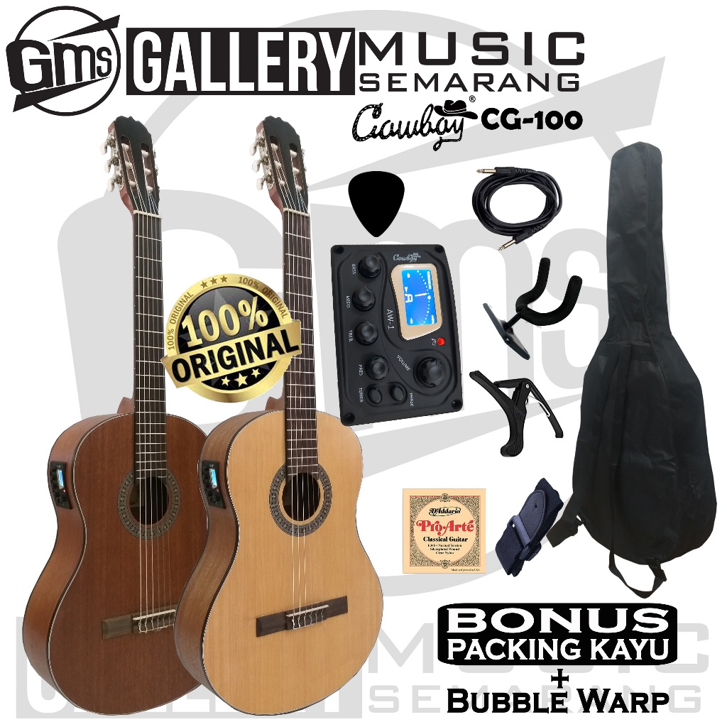 ORIGINAL Gitar Klasik Elektrik Import Merk Cowboy CG-100 NA CG 100NS