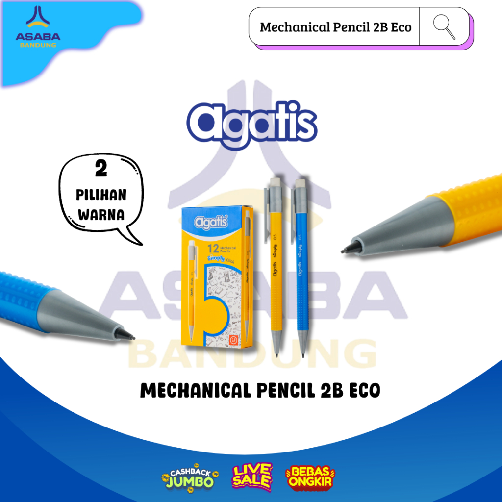 

Asaba Bandung - Pensil Mekanik 05 Agatis Eco Simply Mechanical Pencil 0.5 mm