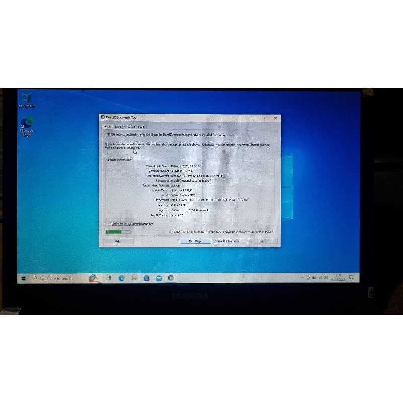 Laptop Office Sekolah Toshiba Dynabook Intel Core I3 2370M Ram 4GB HDD 300 GB Termurah