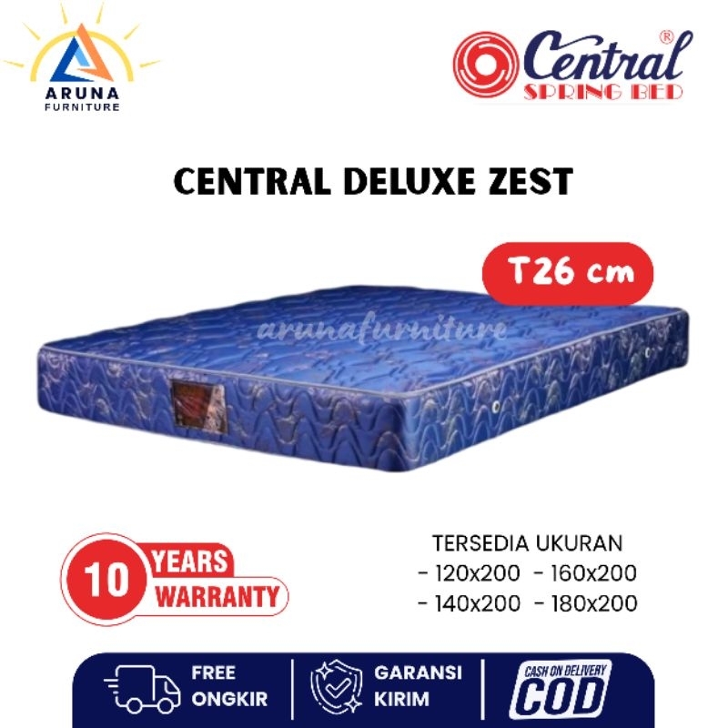 Springbed Central Deluxe Zest Tebal 26 Cm Kasur Spring Bed Central Termurah
