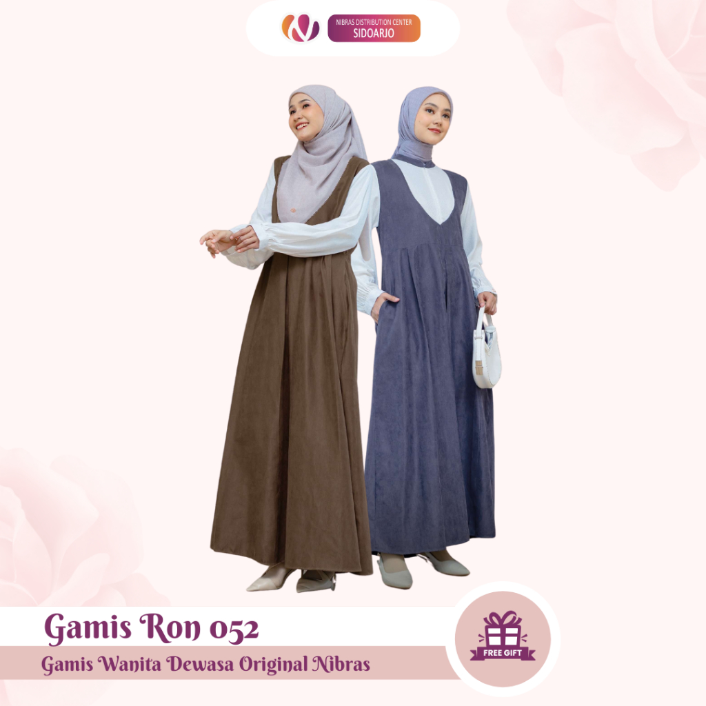 Overall Long Dress Remaja & Wanita Dewasa Muslimah Gamis Terbaru 2025 Nibras RON 052