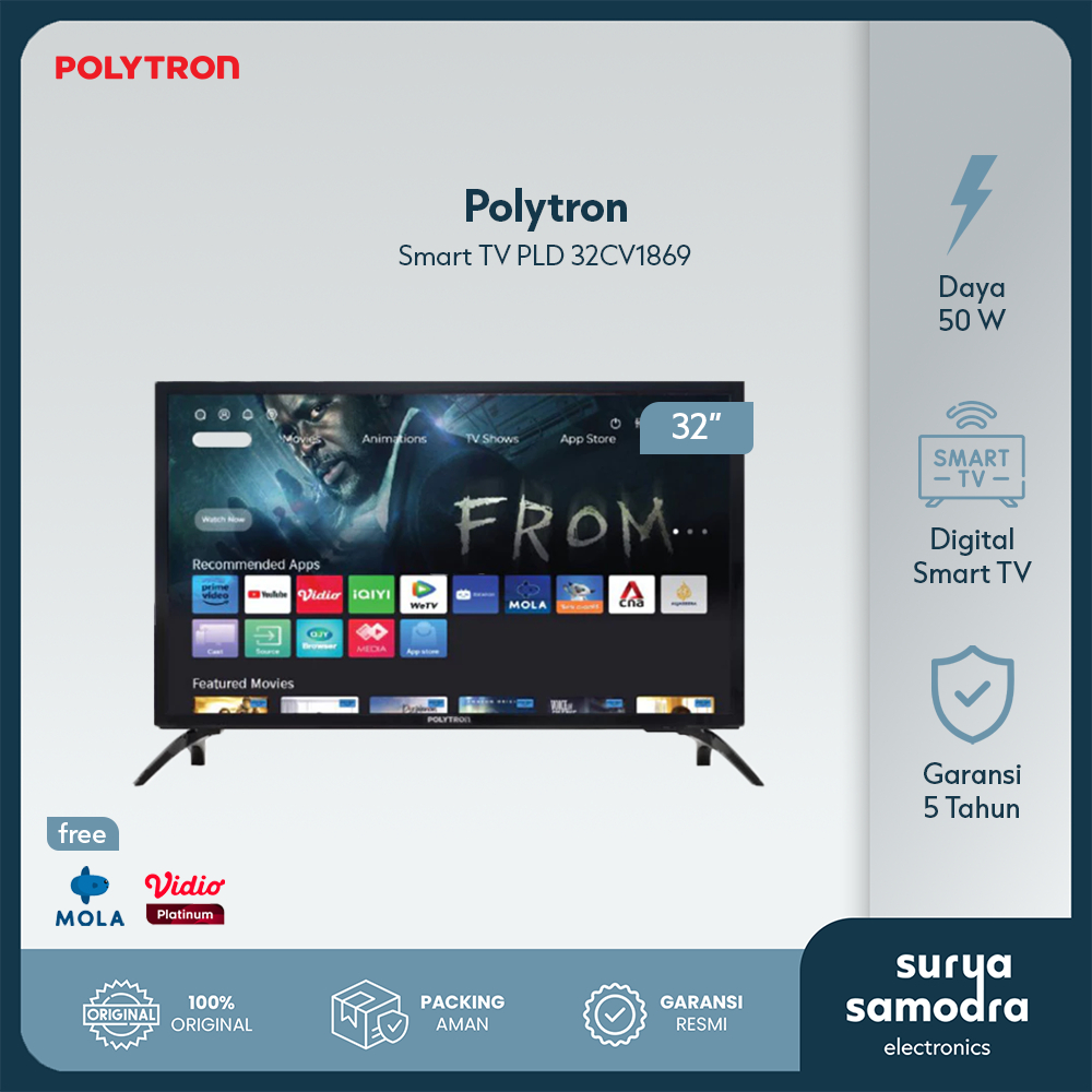 POLYTRON SMART DIGITAL TV 32" PLD 32CV1869 | TV POLYTRON 32 INCH SMART DIGITAL