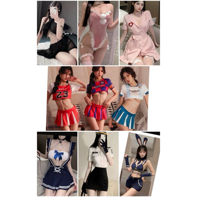 HS -  KOSTUM Lingerie cosplay/Set Lingerie + Seksi Model Cosplay Maid (READY JUMBO)