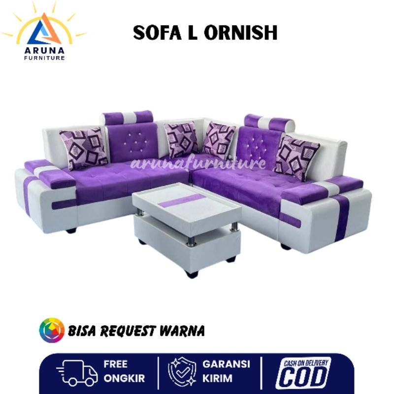Sofa L Ornish Sofa Sudut Minimalis Sofa Tamu Termurah Cirebon Kursi Ruang Tamu