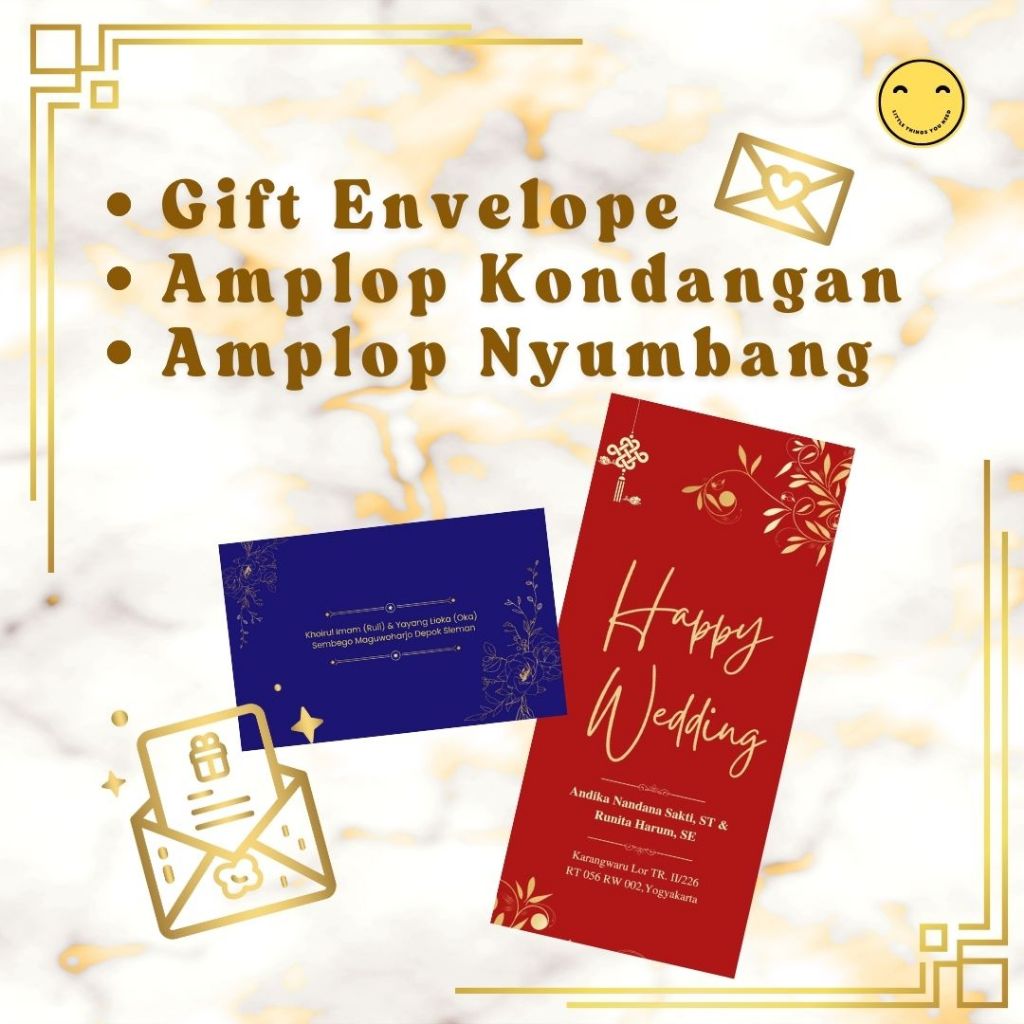 

Gift Envelope I Amplop Kondangan I Amplop Nyumbang I Custom Desain Nama - 1 Pack = 30pcs